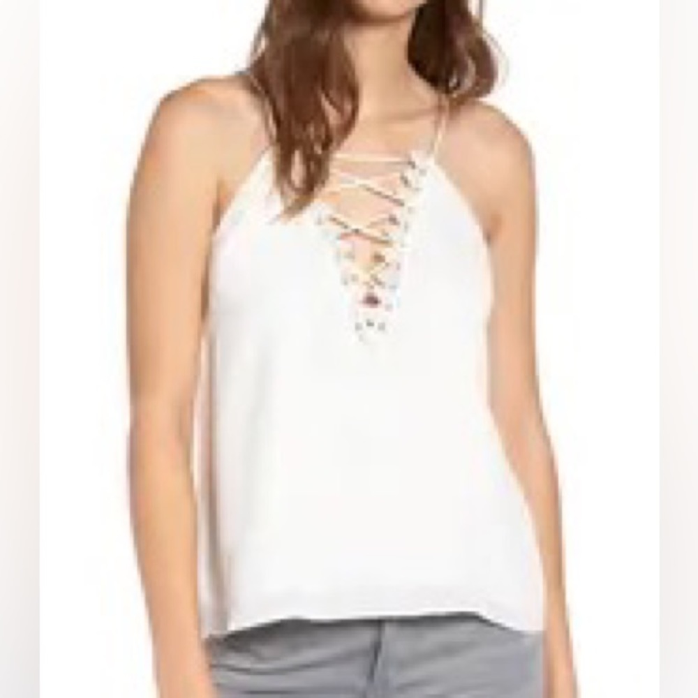 WAYF Posie Strappy Camisole in Ivory size small